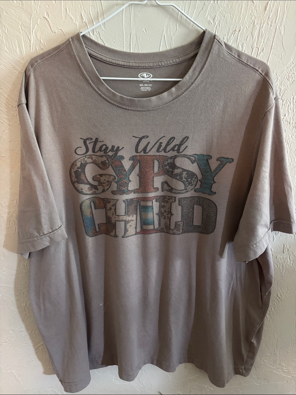 Athletic Works Taupe "Stay Wild Gypsy Child" Graphic Tee